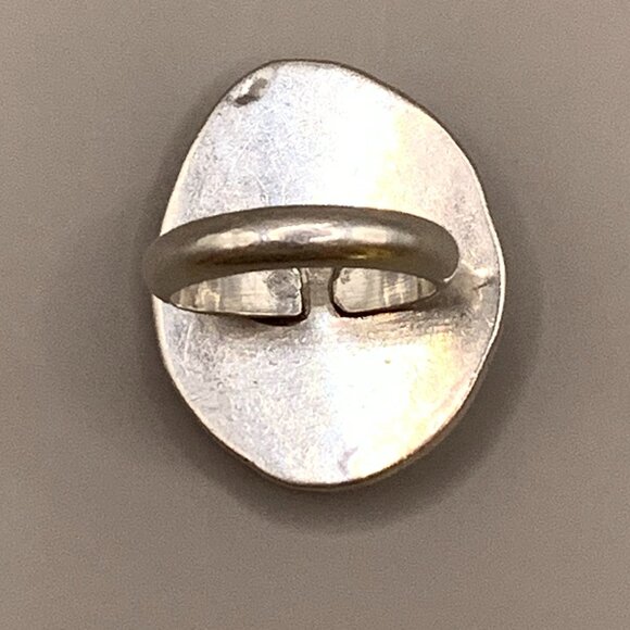 Navajo Native American Indian Made Kingsman Turquoise Sterling Silver Ring 6.5 - Picture 14 of 16